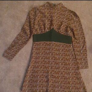 Vintage musical note mini dress small